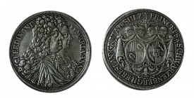 Germania 
Schwarzenberg - Ferdinand Wilhelm Eusebius (1683-1702) - Tallero 1696 - Diritto: busti affiancati del Principe e della consorte Maria Anna ...