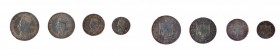 Gran Bretagna 
Charles II (1660-1685) - Maundy Set - Zecca: Londra - Di buona qualità, con patina di medagliere (Seaby n. 3324-3327) 300,00