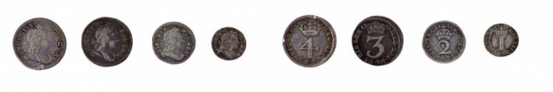 Gran Bretagna 
George I (1714-1727) - Maundy Set 1727 - Zecca: Londra - Di buon...