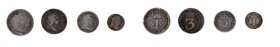 Gran Bretagna 
George I (1714-1727) - Maundy Set 1727 - Zecca: Londra - Di buona qualità, con patina di medagliere (Seaby n. 3658) 150,00