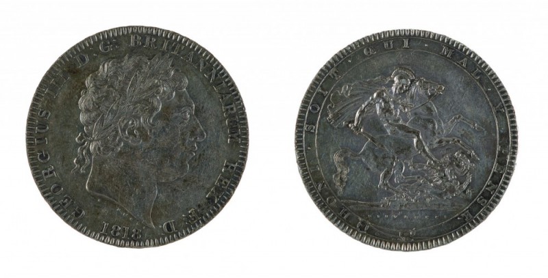 Gran Bretagna 
George III (1760-1820) - Crown 1818 LIX - Zecca: Londra - Diritt...
