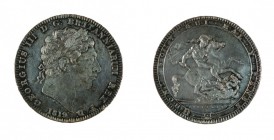 Gran Bretagna 
George III (1760-1820) - Crown 1819 LX - Zecca: Londra - Diritto: effigie laureata del Re a destra - Rovescio: San Giorgio a cavallo t...