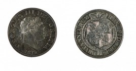 Gran Bretagna 
George III (1760-1820) - Half Crown 1819 - Zecca: Londra - Diritto: effigie laureata del Re a destra - Rovescio: stemma coronato e orn...