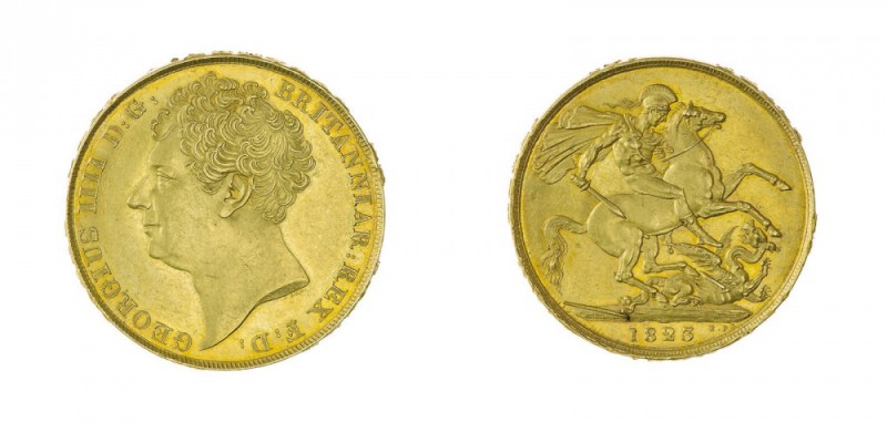 Gran Bretagna 
George IV (1820-1830) - 2 Pounds 1823 - Zecca: Londra - Diritto:...