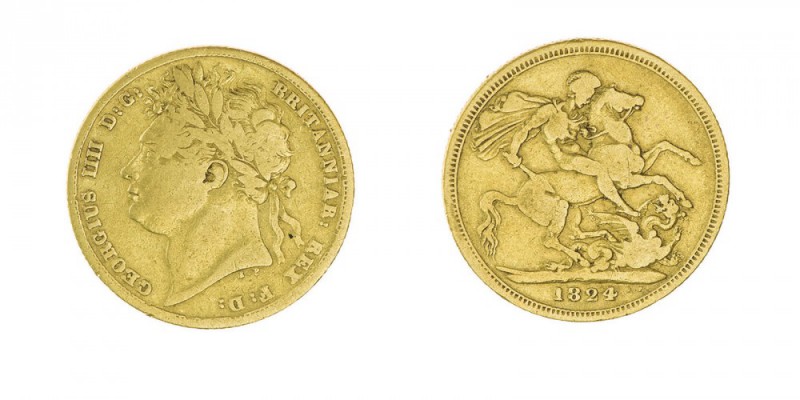 Gran Bretagna 
George IV (1820-1830) - Sovereign 1824 - Zecca: Londra - Diritto...