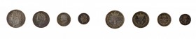 Gran Bretagna 
George IV (1820-1830) - Maundy Set 1826 - Zecca: Londra - Di buona qualità, con patina di medagliere (Seaby n. 3816) 300,00