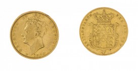 Gran Bretagna 
George IV (1820-1830) - Sovereign 1826 - Zecca: Londra - Diritto: effigie laureata del Re a sinistra - Rovescio: stemma coronato - Non...