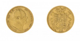 Gran Bretagna 
William IV (1830-1837) - Sovereign 1836 - Zecca: Londra - Diritto: effigie del Re a destra - Rovescio: stemma coronato e ornato - Rara...