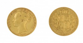 Gran Bretagna 
Victoria (1837-1901) - Sovereign 1838 - Zecca: Londra - Diritto: effigie della Regina a sinistra - Rovescio: stemma coronato - Rara - ...