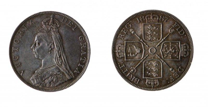 Gran Bretagna 
Victoria (1837-1901) - 2 Florin 1887, Jubilee Head - Zecca: Lond...