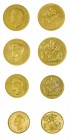 Gran Bretagna 
George VI (1936-1952) - Proof Set 1937 - Zecca: Londra - Serie completa dei 4 valori in oro con il 5 Pounds, 2 Pounds, Sovereign, Half...