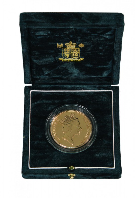 Gran Bretagna 
Elizabeth II (dal 1952) - 5 Pounds 1991 - Zecca: Londra (Friedb....