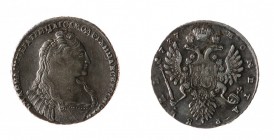 Russia 
Anna (1730-1740) - Rublo 1737 - Zecca: Mosca - Diritto: busto di Anna a destra - Rovescio: aquila bicipite coronata con stemma in petto - gr....