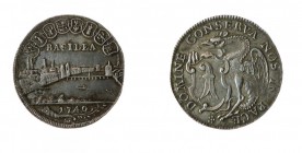 Svizzera 
Basilea - Quarto di Tallero 1740 - Diritto: veduta della città - Rovescio: drago stante a sinistra tiene uno scudo con lo stemma della citt...