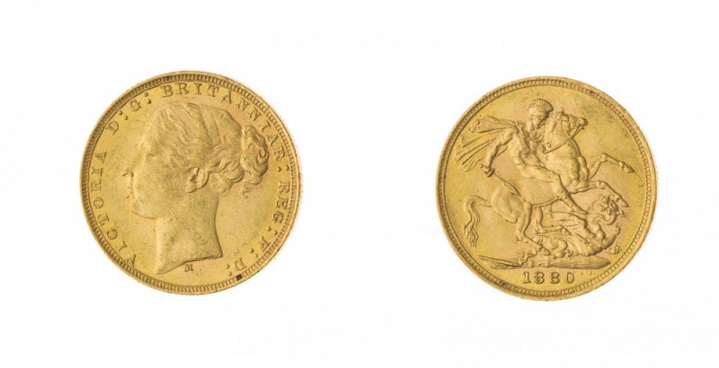 Australia 
Victoria (1837-1901) - Sovereign 1880 - Zecca: Melbourne - Diritto: ...