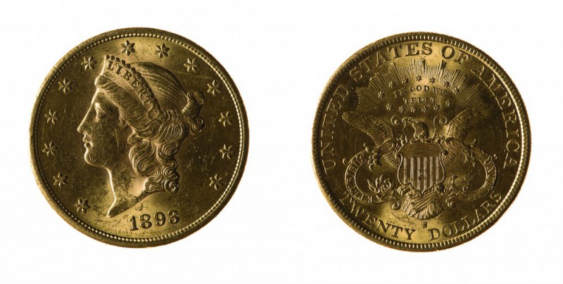 United States of America
20 Dollari “Coronet Head” 1893 - Zecca: San Francisco ...