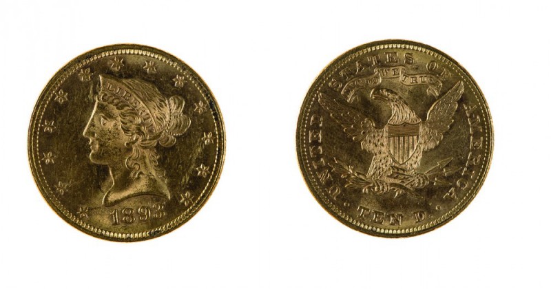 United States of America
10 Dollari “Coronet Head” 1893 - Zecca: Filadelfia - D...