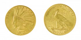 United States of America
10 Dollari “Indian Head” 1914 - Zecca: Filadelfia (Friedb. n. 166) 400,00
