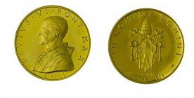 Medaglie Pontificie e della Città del Vaticano 
Paolo VI (1963-1978) - Trittico delle medaglie annuali Anno I - Sono presenti due diversi moduli per ...