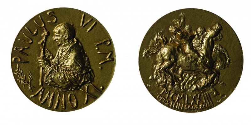 Medaglie Pontificie e della Città del Vaticano 
Paolo VI (1963-1978) - Trittico...