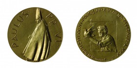 Medaglie Pontificie e della Città del Vaticano 
Paolo VI (1963-1978) - Medaglia annuale in oro Anno XV (Mont. n. 15) 1.250,00