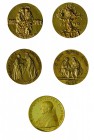Medaglie Pontificie e della Città del Vaticano 
Paolo VI (1963-1978) - Insieme di n. 3 medaglie straordinarie in oro - Sono presenti anche 2 rispetti...