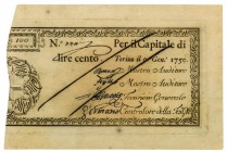 Biglietti di Credito verso le Regie Finanze di Torino Collezione Guido Crapanzano 
Biglietto da 1.000 Lire 1.1.1750 - Della massima rarità - Di alta ...