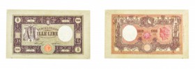Regno d’Italia 
Biglietto di Banca da 1.000 Lire “Grande M - Decreto” - D.M. 06.12.1924 - Difetti vari (Bol. n. B18) (Gig. n. BI42I) (Cra. n. 367) 50...