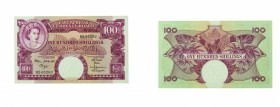 Europa e Oltremare 
East Africa - Elizabeth II (1952-1963) - 100 Shillings (1962-1963) - Di qualità molto buona - Raro in questa conservazione (Pick ...