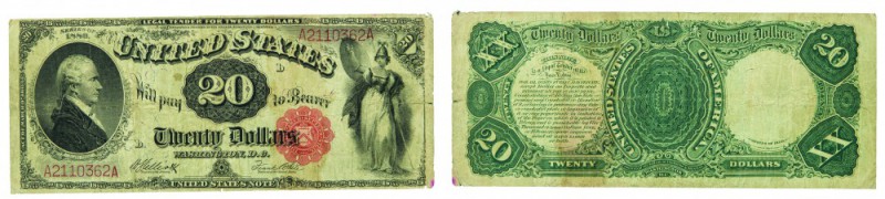 Europa e Oltremare 
Stati Uniti d’America - 20 Dollari Hamilton 1880 - Raro - P...