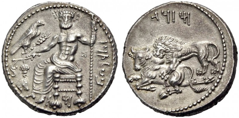 KILIKIEN. TARSOS. Mazaios, 361-334 v. Chr. Stater. BLTRZ in aramäischer Schrift....