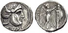 KÖNIGREICH DER SELEUKIDEN. Seleukos I. Nikator, 312-280 v. Chr. Drachme, 305 v. Chr. /4 n. Chr.--295 Susa. Heroischer Kopf n. r. im Helm geschmückt mi...