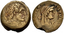 KYRENAIKA. Unter ptolemäischer Herrschaft, 246 v. Chr. -1 n. Chr. Bronze, ca. 246-221 v. Chr. Unter Ptolemaios III. Ein zweites, ähnliches Stück. 14,6...