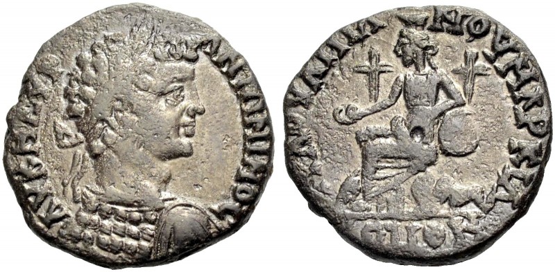 THRAKIEN. ANCHIALOS. Caracalla, 197-217. Bronze. Gep., belorbeerte Büste n. r., ...