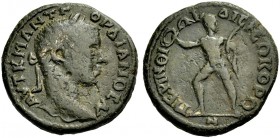 THRAKIEN. PERINTHOS. Gordianus III. 238-244. Bronze. Büste mit L. n. r. Rv. Männliche Gestalt frontal stehend, Kopf r., Kranz l. und Palme r. haltend....