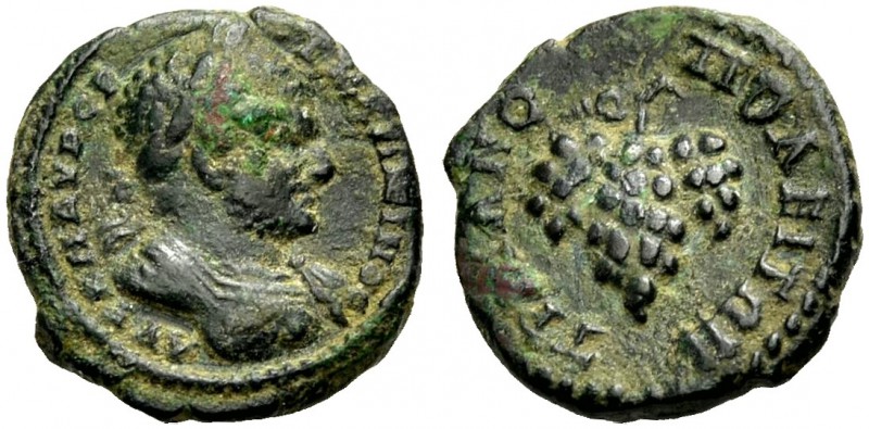 THRAKIEN. TRAIANOPOLIS. Caracalla, 197-217. Kleinbronze. Drap. Büste mit L. n. r...