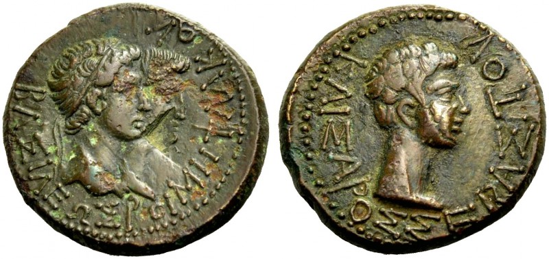 KÖNIGREICH THRAKIEN. Rhoimetalkes I., 16 v. Chr. -14 n. Chr. Bronze unter August...