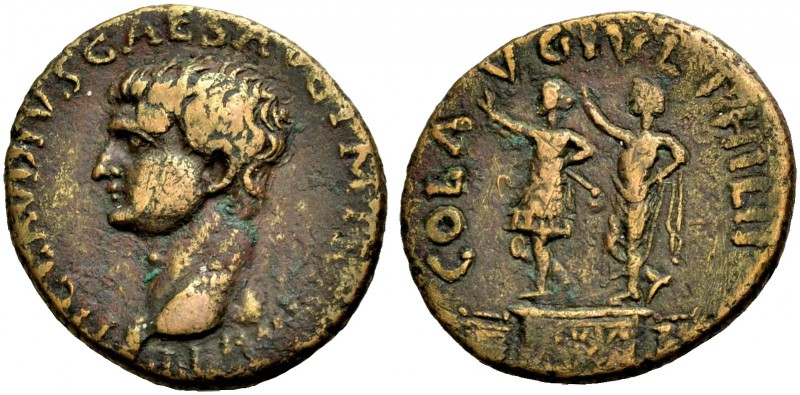 MAKEDONIEN. PHILIPPI. Claudius, 41-54. Bronze, 41. Büste n. l. TI CLAVDIUS CAES ...