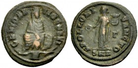 SYRIEN. ANTIOCHIA AM ORONTES. Maximinus II. Daza 309-313. AE 15 (1 1/2 Nummus), 312. GENIO ANTIOCHENI Tyche von Antiochia frontal sitzend, unter ihren...