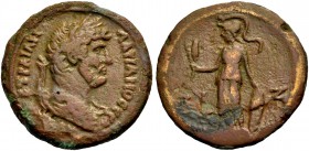 ÄGYPTEN. ALEXANDRIA. Hadrianus, 117-138. Bronze, 35 mm, Jahr 17, 132-133. Drap. Büste mit L. n. r. Rv. L-Z Athena n.l. stehend, Ähren und Schild halte...