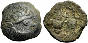 OSTKELTEN. Kapostal Typ. Tetradrachmon, 1. Jh. v. Chr. Bärtiger Zeuskopf mit Lorbeerkranz n. r. Rv. Reiter n.l. 8,77 g. Slg. Lanz 779 (Vs. (und Rv?) s...