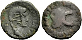 KAISERZEIT. Augustus, 27 v. Chr. -14 n. Chr. As, 7 v. Chr. mit P. Lurius Agrippa als Triumvir Monetalis. Kopf, barhäuptig, n. r. Rv. P LVRIVS AGRIPPA ...