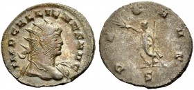 KAISERZEIT. Gallienus, 253-268. Antoninian, um 265, Mailand. Drap. Büste mit Strkr. n. r. IMP GALLIENVS AVG Rv. PA-X AVG Pax n.l. stehend, Zweig in de...