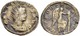KAISERZEIT. Gallienus, 253-268. Antoninian, 3. Em. ca. 263, Mailand. Drap., gep. Büste mit Strahlenkrone n. r. Rv. VOTA DECENALIA (sic). Geflügelte Vi...
