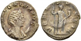 KAISERZEIT. Salonina, Gattin des Gallienus, 253-268. Antoninian, um 260-261, Mailand. Drap. Büste mit Diadem n. r. auf Mondsichel. (SAL)ONINA AVG Rv. ...