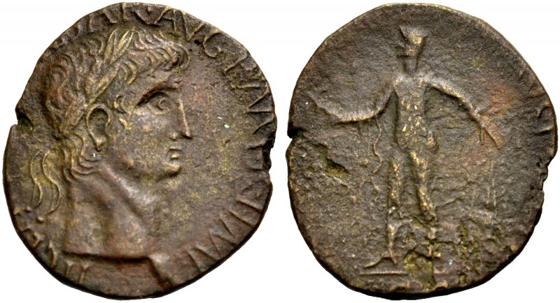 KAISERZEIT. Lokale zeitgenössische Beischläge römischer Münzen. Sesterz des Clau...