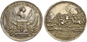 BRANDENBURG-PREUSSEN, KÖNIGREICH. FRIEDRICH II., "der Große", 1740-1786. Medaille 1742 (unsigniert, von G. W. Kittel) auf die Schlacht bei Chotusitz. ...