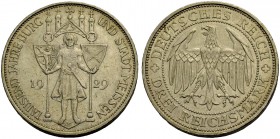 WEIMARER REPUBLIK. 3 Reichsmark 1929 E, 1000 Jahre Meissen. J. 338.
Vorzüglich
