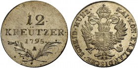 FRANZ II., als Römisch-deutscher Kaiser, 1792-1804. 12 Kreuzer 1795 A, Wien. Wert und Jaht über Zweigen. Rv. Gekrönter Doppeladler. Jl. 114, Her. 826....