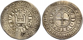 FRANKREICH, SAMMLUNG TOURNOSEN. LOUIS IX, 1226-1270. Gros tournois (1266-1270). +TVRONV.S. CIVIS (N und erstes S mit Punkt in der Mitte). +LVDOVICVS. ...